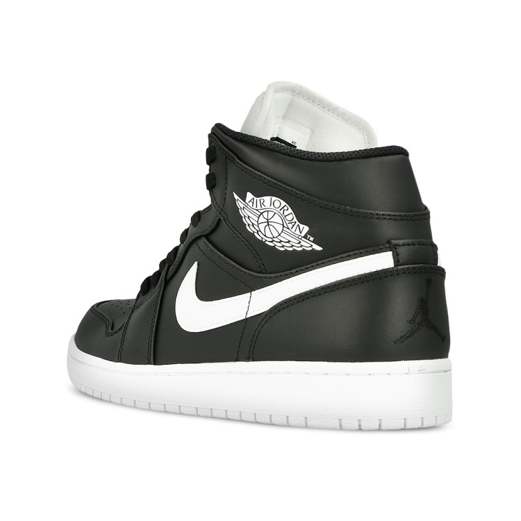 buty Air Jordan 1 Mid Black/White 554724 038
