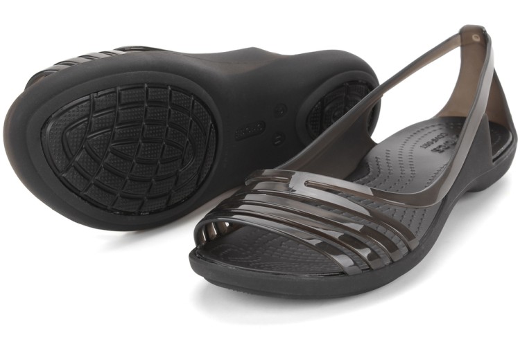 sandały Crocs Isabella Huarache Flat W Black 202463-001