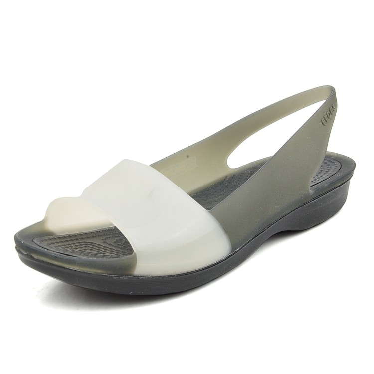 sandały Crocs Colorblock Flat W Black Stucco 200032-05T
