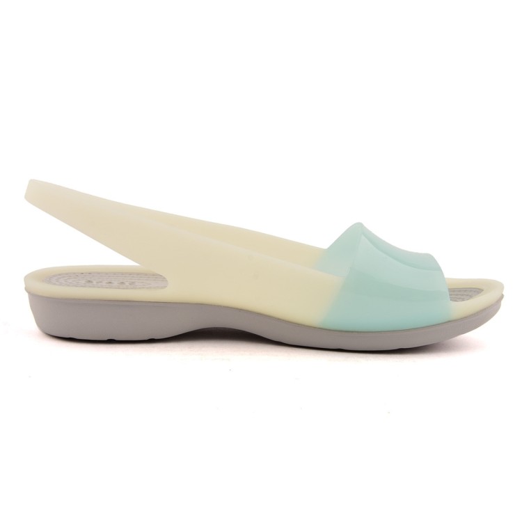 sandały Crocs Colorblock Flat W Sea Foam/White 200032-476