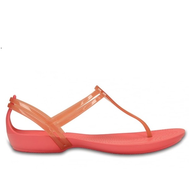 sandały Crocs Isabella T-strap Coral 202467-689