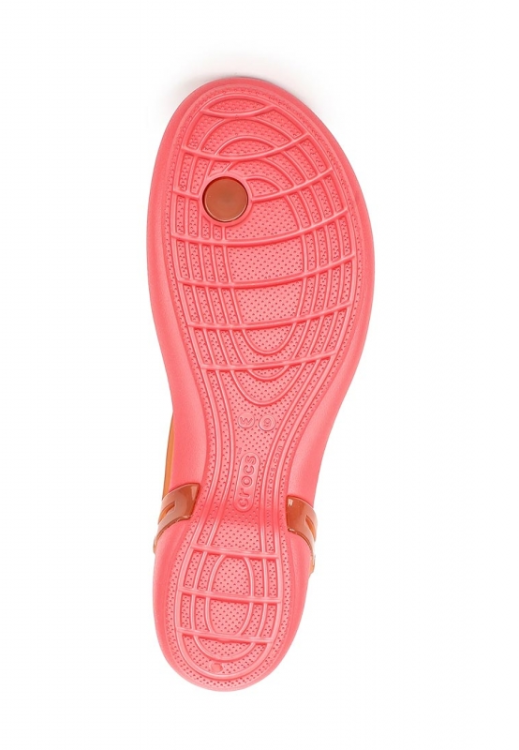 sandały Crocs Isabella T-strap Coral 202467-689