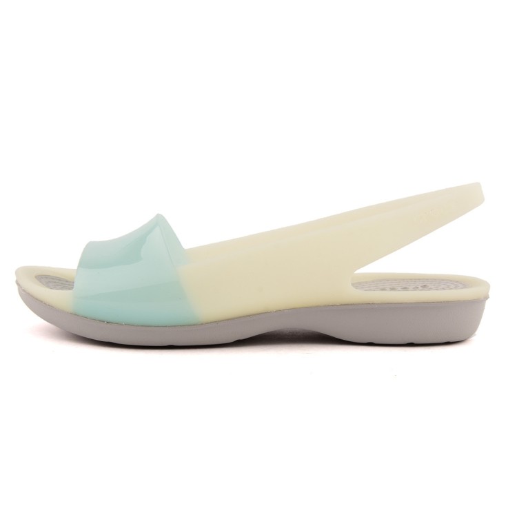 sandały Crocs Colorblock Flat W Sea Foam/White 200032-476