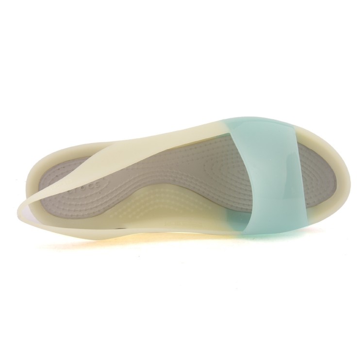 sandały Crocs Colorblock Flat W Sea Foam/White 200032-476