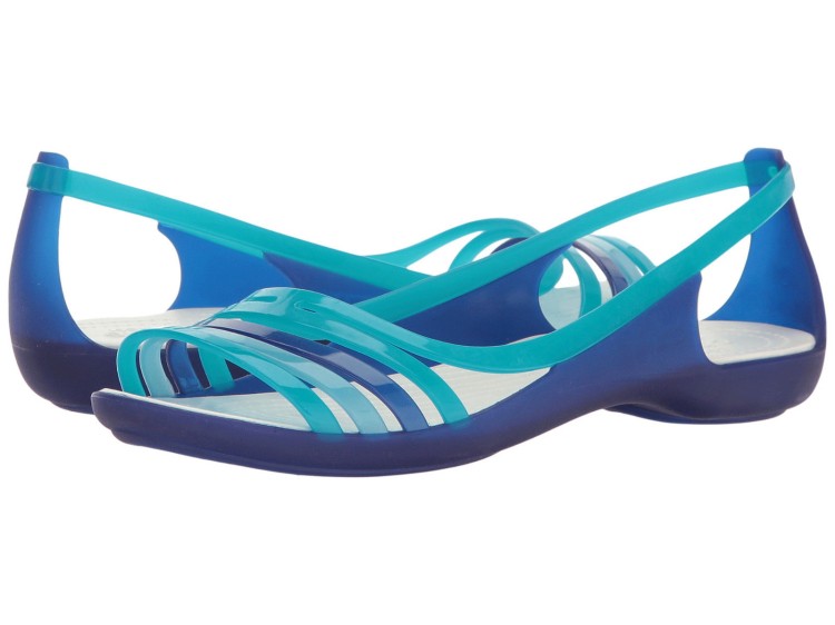 sandały Crocs Isabella Huarache Flat W Cerulean Blue 202463-4O7