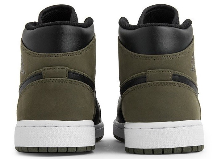 Air Jordan 1 Mid Olive Canvas 554724 301