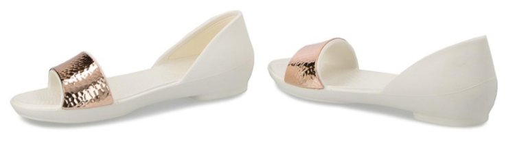 sandały Crocs Lina Dorsay Hammered Met Flt W 205