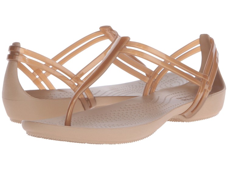 sandały Crocs Isabella T-strap Bronze 202467-854