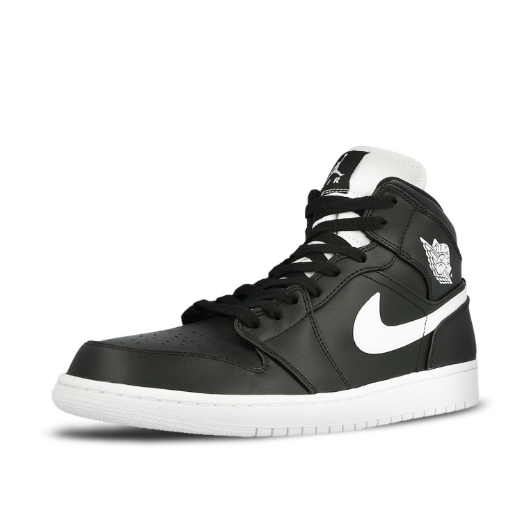 buty Air Jordan 1 Mid Black/White 554724 038