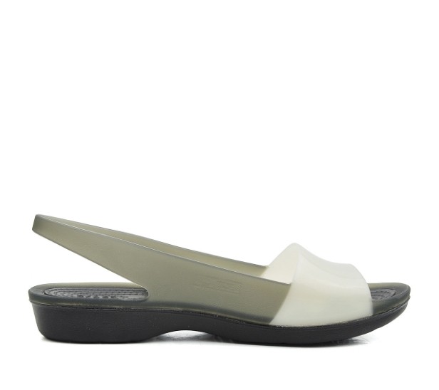 sandały Crocs Colorblock Flat W Black Stucco 200032-05T