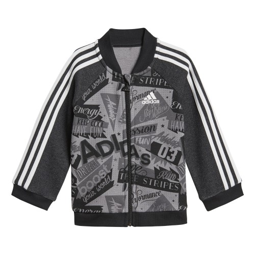  komplet dziecięcy adidas I Graphic Crew Jogger Terry DJ1560 