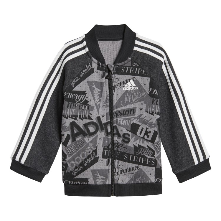  komplet dziecięcy adidas I Graphic Crew Jogger Terry DJ1560 