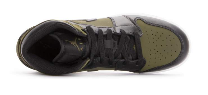 Air Jordan 1 Mid BG Olive Canvas Junior 554725 301
